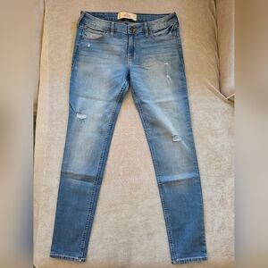 Hollister Light Blue Distressed Skinny Jeans
